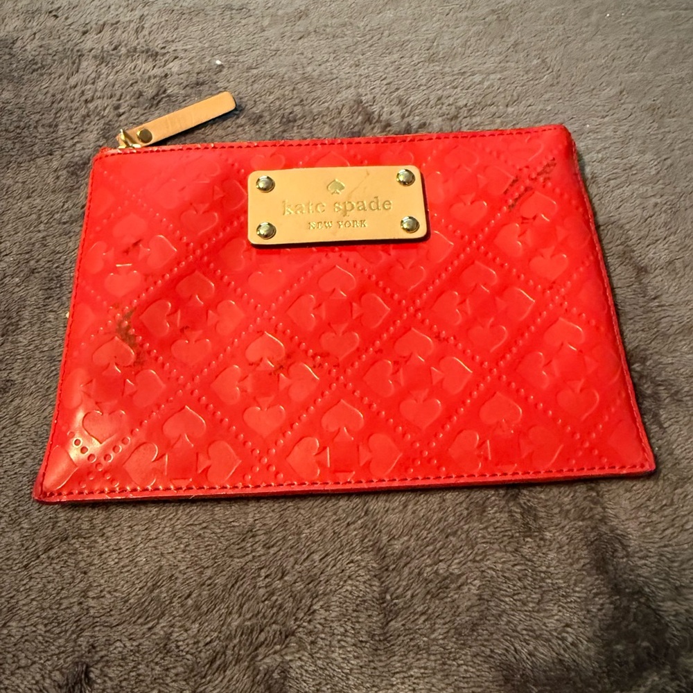 Kate Spade Patent Leather Red Pouch